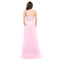 Grace Karin Fashion Strapless Sweetheart Brilhante Beaded Pink Long Ball Gown Prom Festa Vestidos CL3519-1